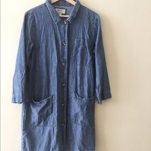 Blue jean dress with pockets